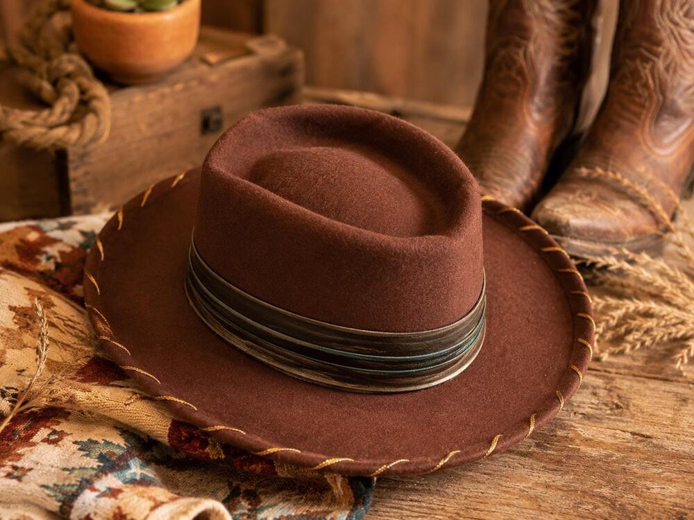 Vintage Yehasso Brown Wool Felt Western Hat | Made in USA Cowboy Fedora